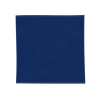 ブルー 今治製 四方ヘムハンカチタオル