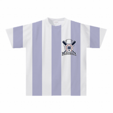 野球バットのロゴと背番号入りチームTシャツをオリジナルでプリント　運動系部活のテンプレート　オールオーバー　ドライTシャツの無料デザインテンプレート