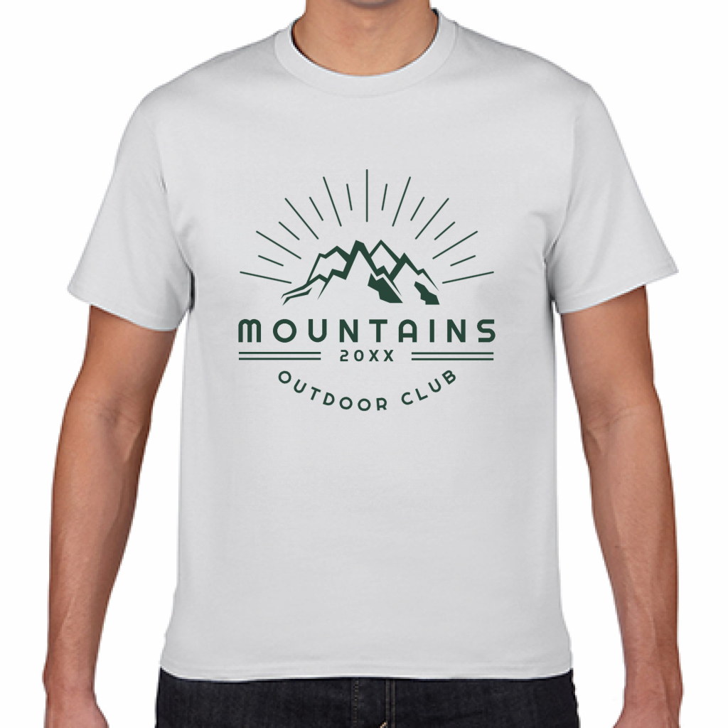 シルクスクリーンプリントtシャツ おしゃれな山のイラストロゴ入りtシャツをオリジナルでプリント チームウェア グッズのテンプレート作例詳細 オリジナルプリント Jp公式