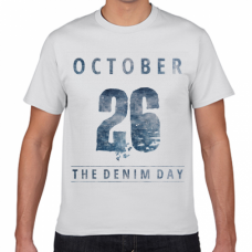 デニムの日10／26のTシャツ  　今日は何の日テンプレート　短納期Tシャツの無料デザインテンプレート