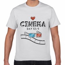 映画の日12／1のTシャツをオリジナルでプリント　今日は何の日テンプレート　短納期Tシャツの無料デザインテンプレート