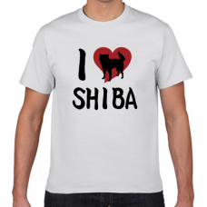 I LOVE SHIBAのTシャツをオリジナルでプリント　I LOVE Tシャツのテンプレート　短納期Tシャツの無料デザインテンプレート