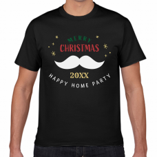 サンタの大きな髭がおしゃれなクリスマスTシャツをオリジナルでプリント　クリスマスのテンプレート　短納期Tシャツの無料デザインテンプレート