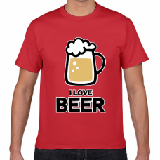 ビール大好き！ビールのイラスト入り宴会Tシャツをオリジナルでプリント　宴会ネタのテンプレート　短納期Tシャツの無料デザインテンプレート