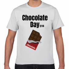 チョコレートの日2／14のTシャツをオリジナルでプリント 今日は何の日テンプレート　短納期Tシャツの無料デザインテンプレート