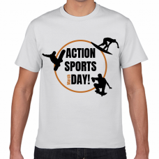 アクションスポーツの日3／20のTシャツをオリジナルでプリント 今日は何の日テンプレート　短納期Tシャツの無料デザインテンプレート