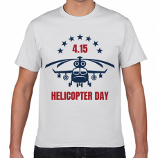ヘリコプターの日4／15のTシャツをオリジナルでプリント 今日は何の日テンプレート　短納期Tシャツの無料デザインテンプレート