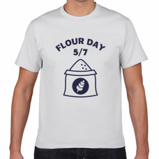 粉の日5／7のTシャツをオリジナルでプリント 今日は何の日テンプレート　短納期Tシャツの無料デザインテンプレート