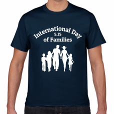 国際家族デー5／15のTシャツをオリジナルでプリント 今日は何の日テンプレート　短納期Tシャツの無料デザインテンプレート