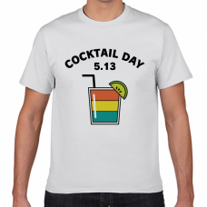 カクテルの日5／13のTシャツをオリジナルでプリント 今日は何の日テンプレート　短納期Tシャツの無料デザインテンプレート