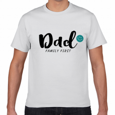 おしゃれなDADのロゴ入りTシャツをオリジナルでプリント　親子Tシャツのテンプレート　短納期Tシャツの無料デザインテンプレート