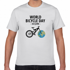 世界自転車デー6／3のTシャツをオリジナルでプリント 今日は何の日テンプレート　短納期Tシャツの無料デザインテンプレート