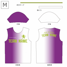 紫と白グラデーションの総柄Tシャツをオリジナルでプリント　チームTシャツ・ユニフォームのデザインテンプレート　総柄Tシャツの無料デザインテンプレート