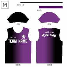 黒と紫のグラデーションの総柄Tシャツをオリジナルでプリント　チームTシャツ・ユニフォームのデザインテンプレート　総柄Tシャツの無料デザインテンプレート