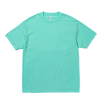 ブルー American Apparel 6.0oz ヘビーウェイトコットンTシャツ