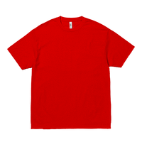 レッド American Apparel 6.0oz ヘビーウェイトコットンTシャツ