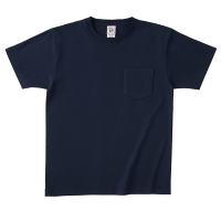 ブルー Cross Stitch オープンエンドマックスウェイト ポケットTシャツ