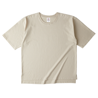 ベージュ Cross Stitch オープンエンドマックスウェイト メンズオーバーTシャツ