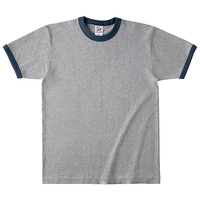 グレー Cross Stitch オープンエンドマックスウェイト リンガーTシャツ