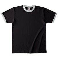 ブラック Cross Stitch オープンエンドマックスウェイト リンガーTシャツ