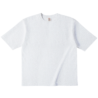 グレー Cross Stitch 6.2oz マックスウェイト オーバーサイズ 五分袖Tシャツ