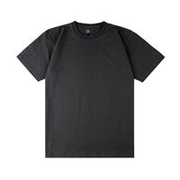 ブラック D-FACTORY 6.6oz オープンエンドコンフォートTシャツ