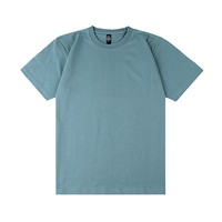 ブルー D-FACTORY 6.6oz オープンエンドコンフォートTシャツ