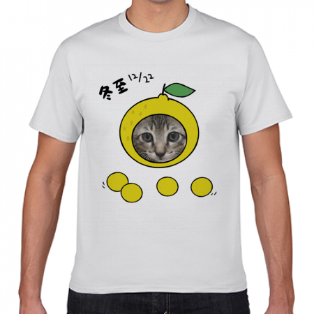 Gildan ジャパンフィットtシャツ 柚子のイラストのtシャツをオリジナルでプリント 冬至のテンプレート作例詳細 オリジナルプリント