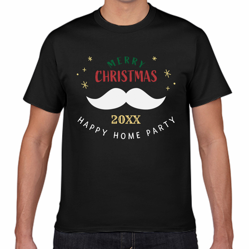 Gildan ジャパンフィットtシャツ サンタの大きな髭がおしゃれなクリスマスtシャツをオリジナルでプリント クリスマスのテンプレート作例詳細 オリジナルプリント