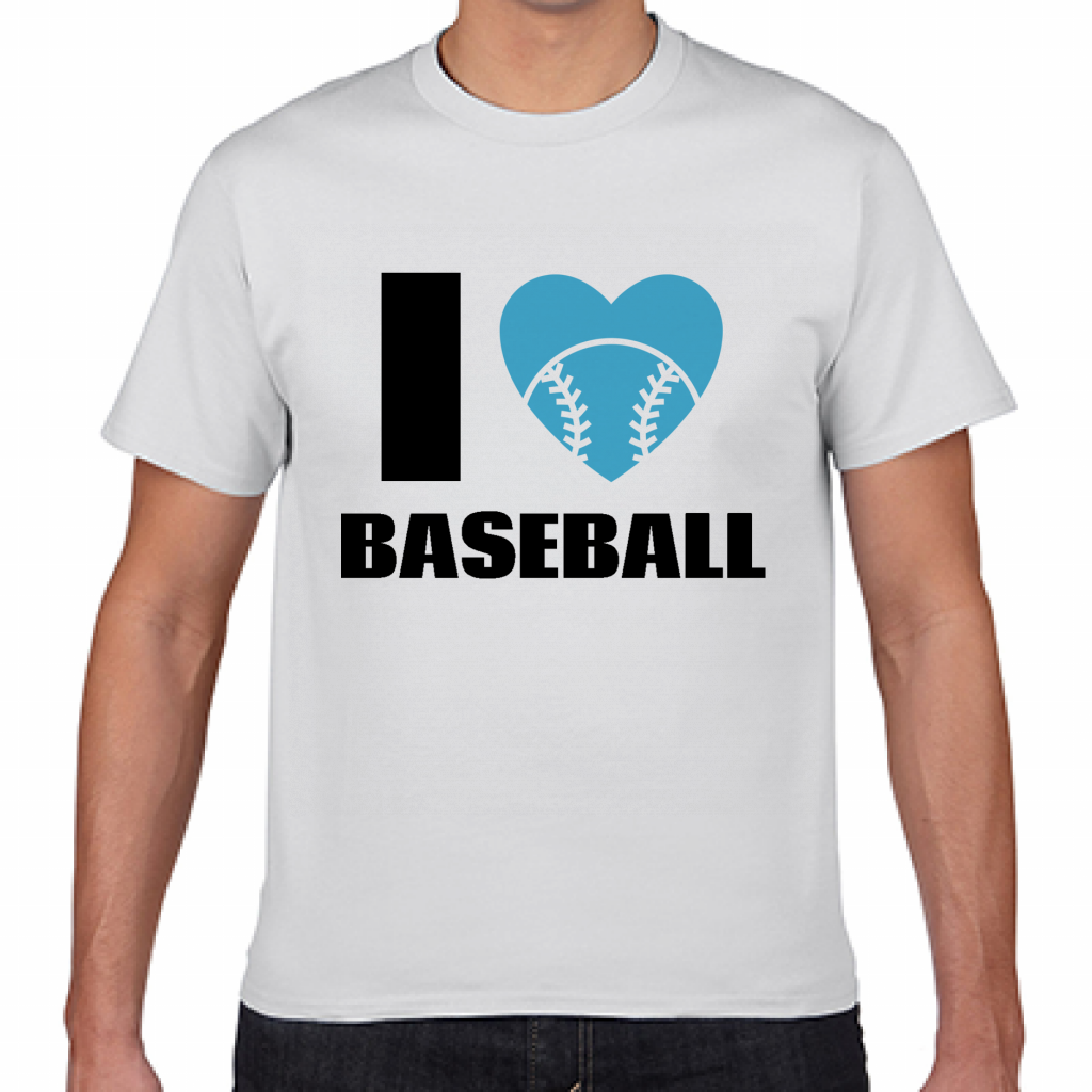 Gildan ジャパンフィットtシャツ 野球ボールのモチーフ入りi Love Tシャツをオリジナルでプリント I Love Tシャツのテンプレート作例詳細 オリジナルプリント