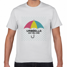 傘の日6／11のTシャツをオリジナルでプリント 今日は何の日テンプレート　GILDAN ジャパンフィットTシャツの無料デザインテンプレート