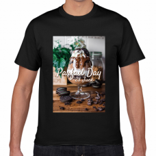 パフェの日6／28のTシャツをオリジナルでプリント 今日は何の日テンプレート　GILDAN ジャパンフィットTシャツの無料デザインテンプレート