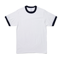 ホワイト GILDAN 5.3oz プレミアムコットンリンガーTシャツ