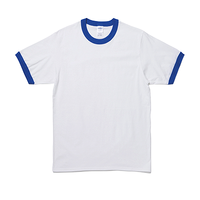 ホワイト GILDAN 5.3oz プレミアムコットンリンガーTシャツ