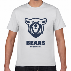 カジュアルなクマのイラスト入りチームTシャツをオリジナルでプリント　チームウェア・グッズのテンプレート　GILDAN Tシャツの無料デザインテンプレート