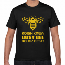 ハチのイラストと英語のロゴ入りチームTシャツをオリジナルでプリント　チームウェア・グッズのテンプレート　GILDAN Tシャツの無料デザインテンプレート