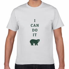 クマのイラストがおしゃれなチームTシャツをオリジナルでプリント　チームウェア・グッズのテンプレート　GILDAN Tシャツの無料デザインテンプレート
