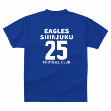 シンプルなチーム名と背番号入りサッカーTシャツをオリジナルでプリント　サッカーのテンプレート　GLIMMER ドライTシャツの無料デザインテンプレート