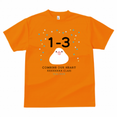 文鳥がかわいいクラスロゴが映えるクラTをオリジナルでプリント　クラスTシャツのテンプレート　GLIMMER ドライTシャツの無料デザインテンプレート