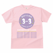 パープルの円形ロゴがおしゃれなクラTをオリジナルでプリント　クラスTシャツのテンプレート