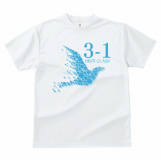 羽ばたく鳥のクラスロゴが映えるクラTをオリジナルでプリント　クラスTシャツのテンプレート