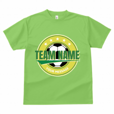 サッカーボール入りロゴがおしゃれなチームTシャツをオリジナルでプリント　チームウェア・グッズのテンプレート　GLIMMER ドライTシャツの無料デザインテンプレート