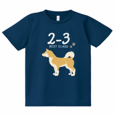 柴犬のデザインがかわいいクラTをオリジナルでプリント　クラスTシャツのテンプレート　GLIMMER ドライTシャツの無料デザインテンプレート