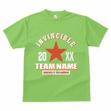 星とカジュアルロゴが映えるチームTシャツをオリジナルでプリント　チームウェア・グッズのテンプレート