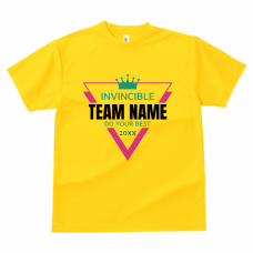 王冠と三角のロゴがおしゃれなチームTシャツをオリジナルでプリント　チームウェア・グッズのテンプレート