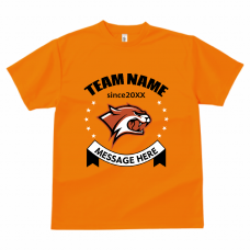 かっこいい動物のイラストロゴが映えるチームTシャツをオリジナルでプリント　チームウェア・グッズのテンプレート