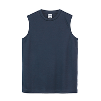 ブルー LIFEMAX ノースリーブTシャツ