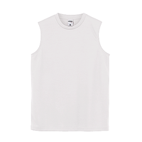 ホワイト LIFEMAX ノースリーブTシャツ