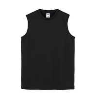 ブラック LIFEMAX ノースリーブTシャツ