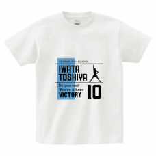 チアガールのシルエット入りスポーツ応援Tシャツをオリジナルでプリント　スポーツ応援のテンプレート　Printstar ヘビーウェイトTシャツの無料デザインテンプレート